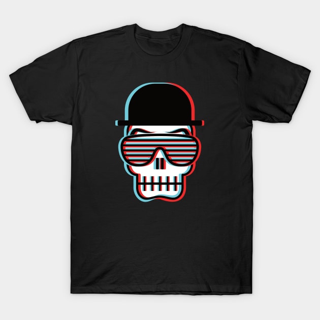 Retro Cool Skull T-Shirt by dkdesigns27
